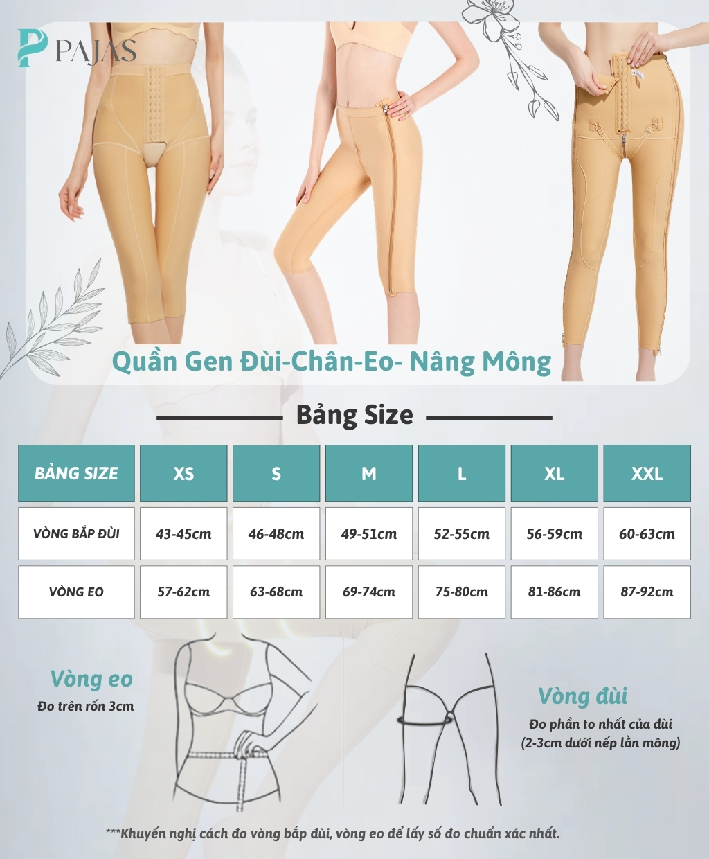 Quần Định Hình Sau Hút Mỡ Đùi Chân Eo Sau Hút Mỡ - Móc Cài QC01 - Ảnh 9