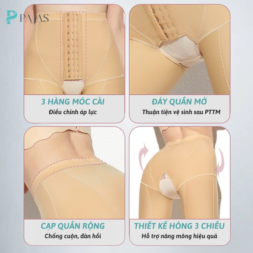 Quần Định Hình Sau Hút Mỡ Đùi Chân Eo Sau Hút Mỡ - Móc Cài QC01 - Ảnh 8